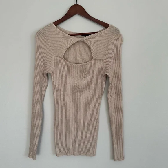 RW&Co Tan Rib Knit Top - Picture 2 of 5